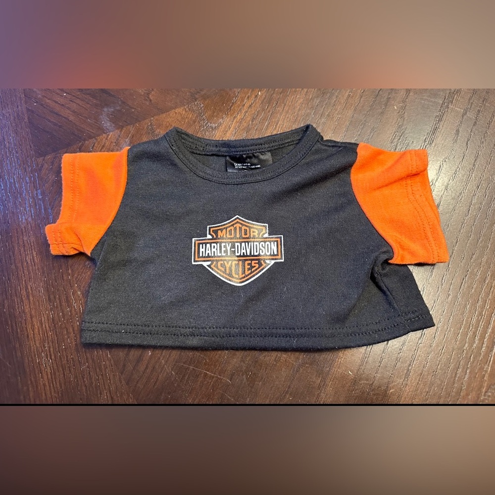 2004 Y2K Build-A-Bear Harley Davidson Shirt Plush Stuffed Animal Clothing Top